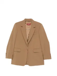 Приталенный пиджак на пуговицах Max Mara, коричневый