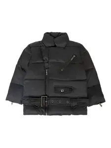 Пуховик с поясом John Richmond Junior, черный