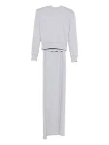 Свитшот с драпировкой и круглым вырезом Magda Butrym, серый