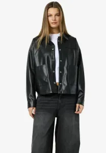 Стильная куртка из искусственной кожи спереди Noisy May, Schwarz