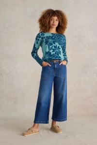 Джемпер оливкового цвета White Stuff, синий