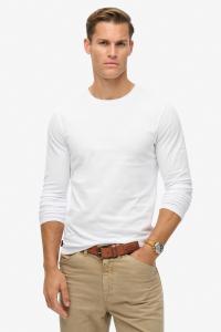 100% хлопок, базовый топ с длинными рукавами и логотипом Superdry, белый