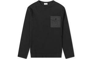 Moncler Свитшот мужской черный с круглым вырезом Moderate Regular