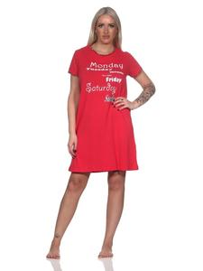 Ночная рубашка NORMANN Damen kurzarm, красный