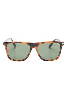 Солнцезащитные очки Fletcher в квадратной оправе TOM FORD Eyewear, коричневый