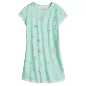Адаптивная ночная рубашка для девочек 4-12 лет Cuddl Duds, цвет sea life