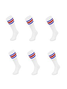 Носки COFI 1453 Basketsocken Blau-Rot gestreift OneSize Weiß, белый