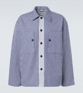 Полосатая хлопковая рубашка-оверсайз JW Anderson, Off White/Navy