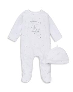 Комплект футболок и шапки Little Me унисекс «Добро пожаловать в мир» — для малышей, белый