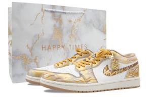 Jordan Air 1 Gold Legend амортизация, износостойкие низкие баскетбольные кроссовки Unisex
