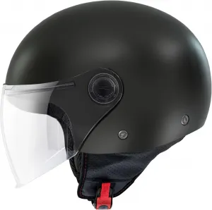 Шлемы MT Helmet MT Helmet Street Solid Matte Black | Helder Vizier | Трещотка | Поликарбонат | Подходит для мопедов/мотоциклов MT HELMETS, Black
