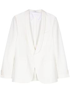 Boglioli однобортный пиджак из вирджинской шерсти, белый