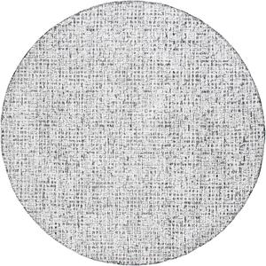 Ковер SAFAVIEH, 183 x 183 см, Glamour Collection, круглый, Black & Ivory, геометрический рисунок, ручной работы из шерсти и вискозы, идеально для гостиной, спальни, столовой (GLM601Z-6R)