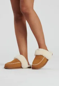 Пушистые тапочки, вышитые крестиком. Loungeable, Tan