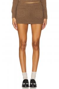 Трикотажная юбка-шорты ashton из хлопка Frankies Bikinis, цвет maple