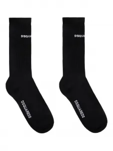 Рифленые носки с логотипом Dsquared2, черный