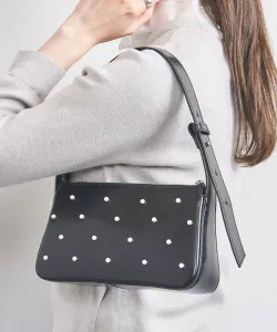 Сумка на одно плечо с имитацией жемчужного точечного рисунка United Arrows, цвет Black