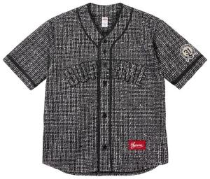 Бейсбольная майка Supreme Bouclé, черная