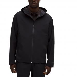 Lululemon Мужская эластичная водонепроницаемая куртка черная, Black