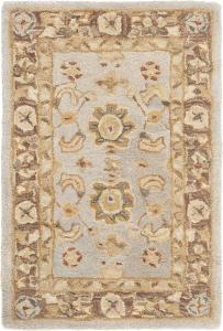 Ковер SAFAVIEH, 61 x 92 см, Anatolia Collection, Teal & Brown, ручной работы, традиционный восточный, шерстяной, идеален для помещений с высокой проходимостью: прихожая, гостиная, спальня (AN557A)
