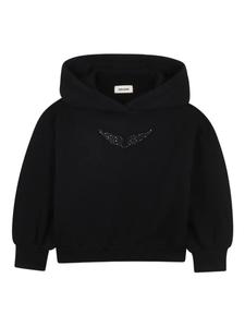 Zadig & Voltaire Kids худи со стразами, черный