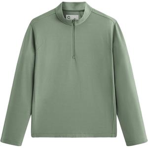 PEACEBIRD MEN Свитшот мужской Dark Moss Green Stand Collar Moderate