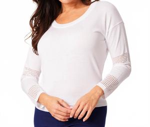 Белый топ с круглым вырезом Angel Apparel, белый