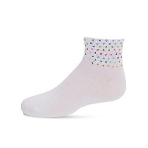 Детский носочек с пайетками Multicolor из хлопковой смеси Memoi, White