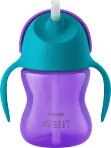 Чашка-соломка с ручками фиолетовая 200 мл 1 шт. Philips