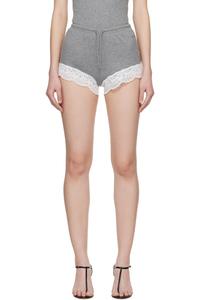 Vetements Серые кружевные мини-шорты