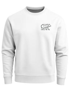 Neverless Свитшот 'Bär Lineart Polygon' в цвете Off White
