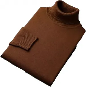 Мужской свитер с длинным рукавом и высоким воротником