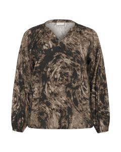 KAFFE CURVE Блузка 'KCJamia' в цвете Brown