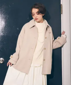 Пальто-кокон с воротником-стойкой Comme Ca Ism, цвет Beige