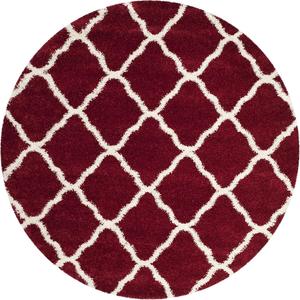 Ковер SAFAVIEH, 92 x 92 см, Hudson Shag Collection Red / Ivory SGH283R Moroccan Trellis