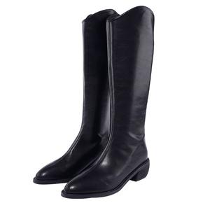 GUDIANFENGDU Высокие сапоги на 4 см женские — черные (с флисовой подкладкой), цвет Black (Fleece-Lined)