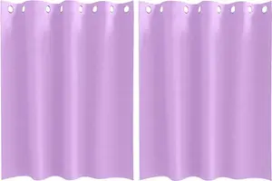 Плотные шторы с кольцами, 2 шт., фиолетовые, 140 x 140 см vidaXL