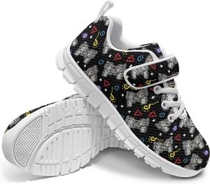 Кроссовки для мальчиков и девочек, детская обувь из сетчатого материала, унисекс, легкие, дышащие, для бега, тенниса и фитнеса, с одной пряжкой для малышей, маленьких и больших детей, белая подошва Ocwfudsx