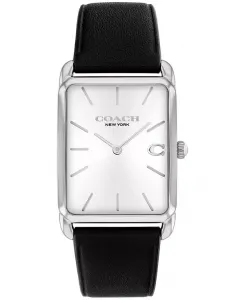 Мужские часы Elliot с черным кожаным ремешком, 32 x 36 мм Coach, black