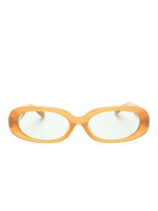 Солнцезащитные очки Linda Farrow Cara в овальной оправе, коричневый