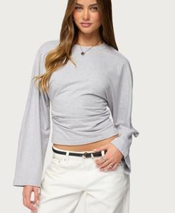 Женский топ Charlisa с зауженной талией Edikted, Gray-melange