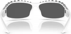 Женские прямоугольные солнцезащитные очки Swarovski SK6009, White/Dark Grey