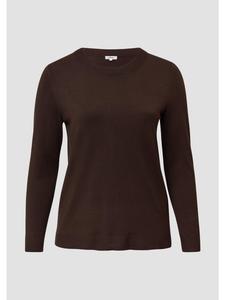 Вязаный свитер цвета 8945_темно-коричневый s.Oliver