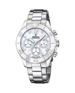 F20603/1 Женские часы Boyfriend со стальным и кремовым циферблатом Festina, серебро