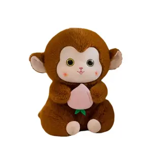 Плюшевая обезьянка с грецким орехом для обнимашек OU DI PIG, коричневый