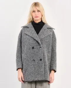 Женское пальто миди с двубортной застежкой Lili Sidonio, темно-серый