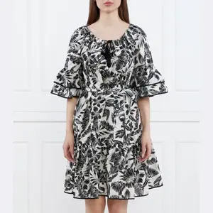 Платье с поясом Twinset U&B, белый