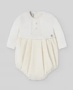 Бархатный комбинезон для младенца, коллекция Paz PAZ Rodríguez, светло-бежевый