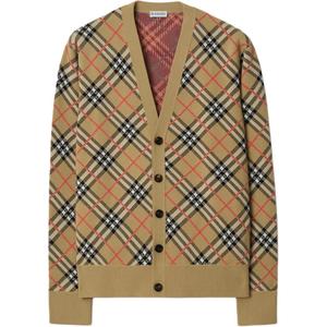 Burberry Мужской свитер песочно-бежевого цвета с V-образным вырезом и умеренным вырезом