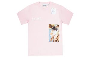 Футболка женская Burberry с рисунком, розовый